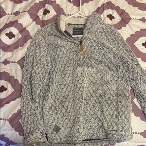 Simply Southern Fuzzy Gray Pullover